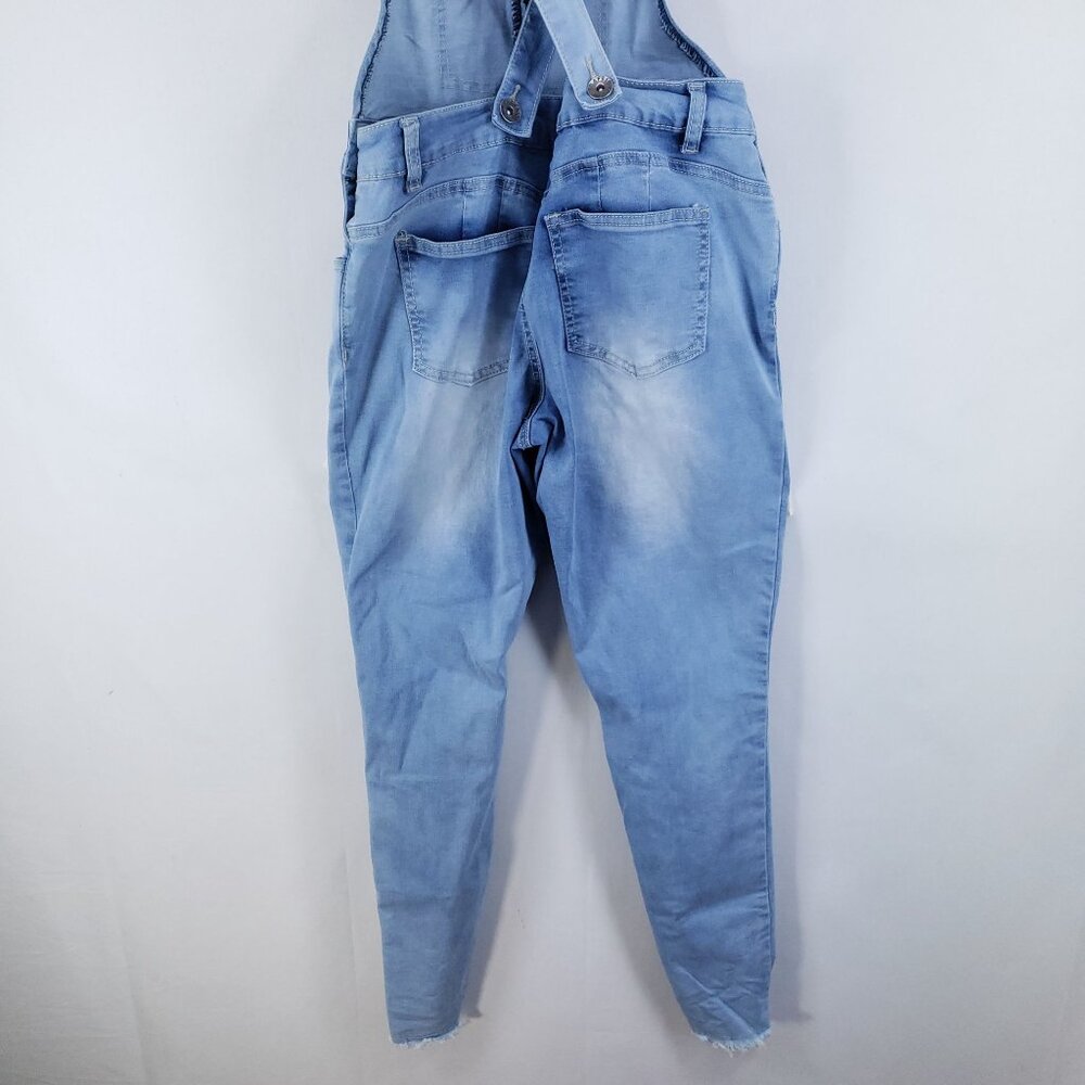 Traffic Jeans Wear Destroyed Fashion Overalls Women's Size 29 Light Wash - Picture 6 of 9